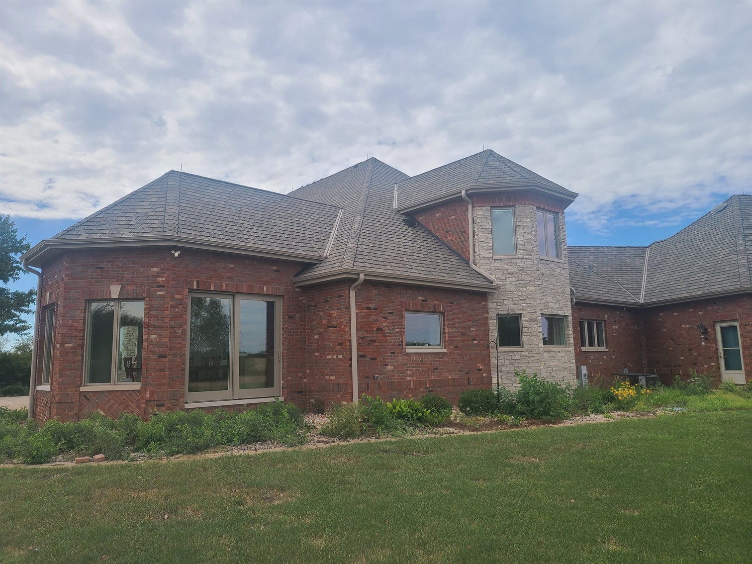 Window cleaning service at a customer property