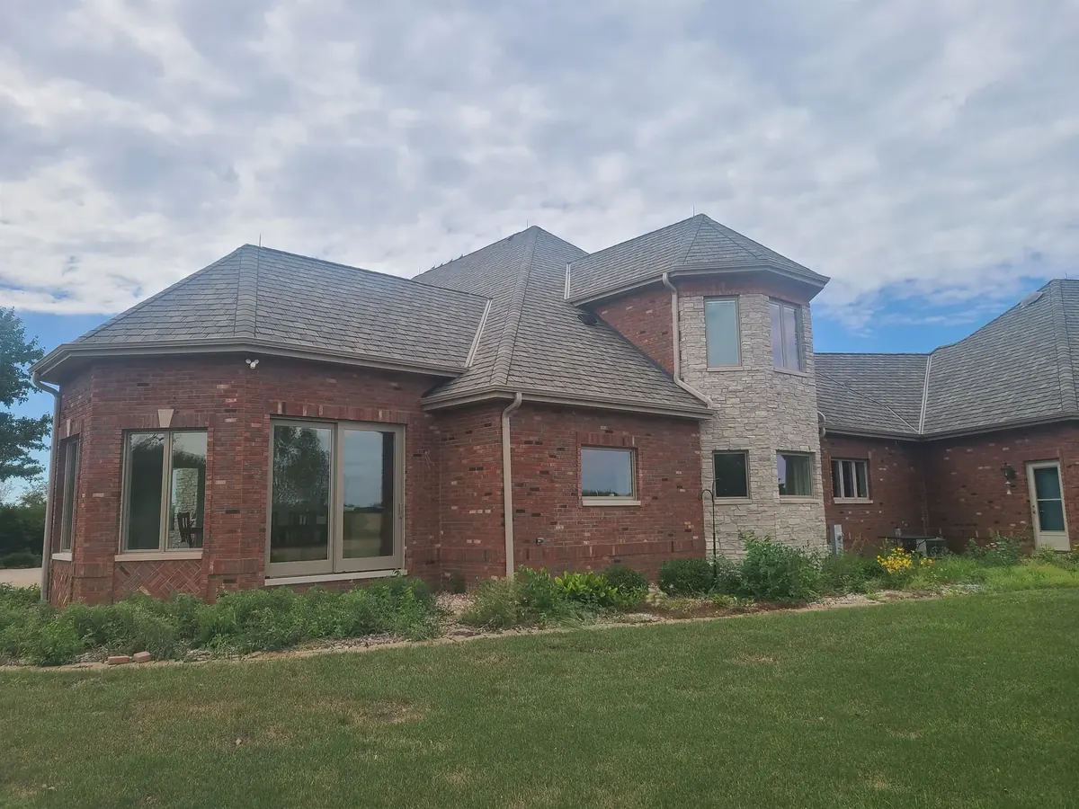 Clean residential windows after service