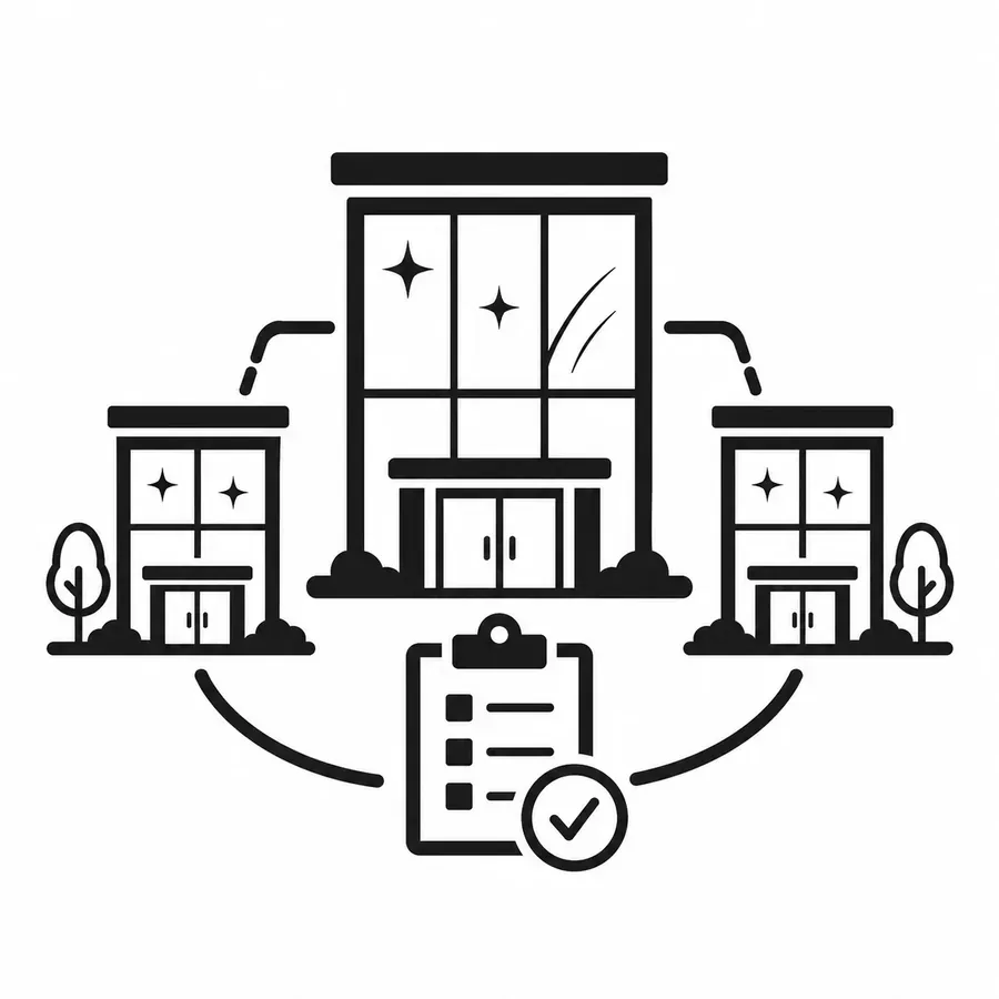 Property management and multi-location service icon