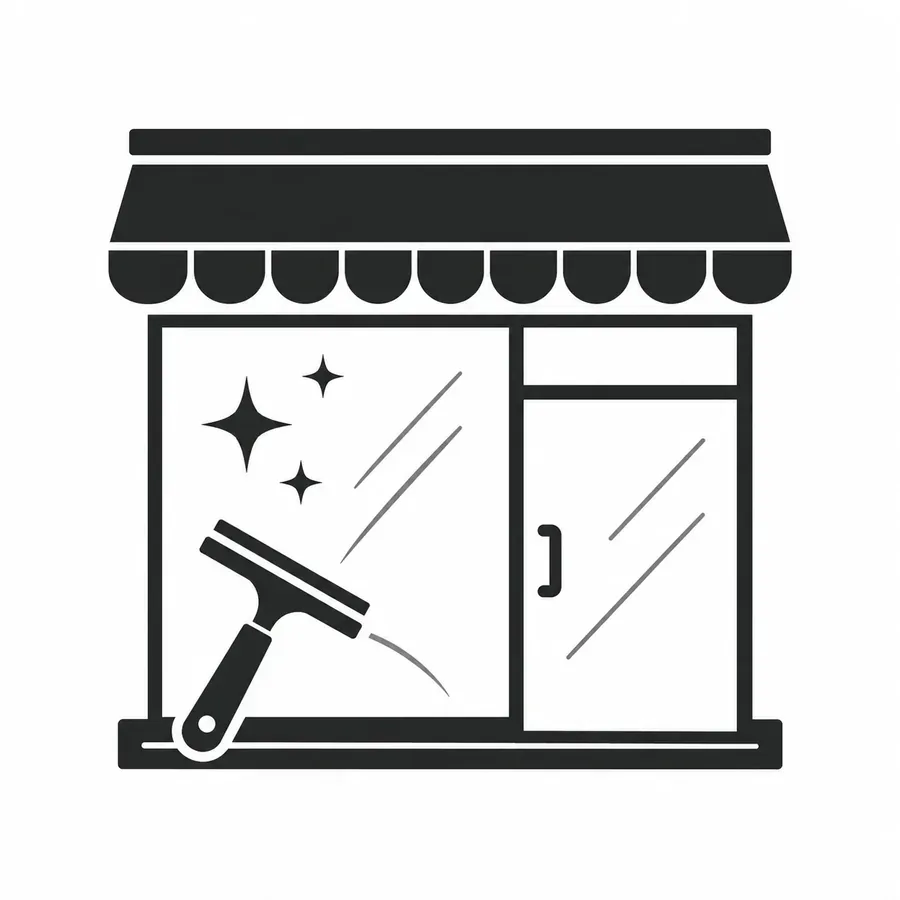 Storefront window cleaning icon